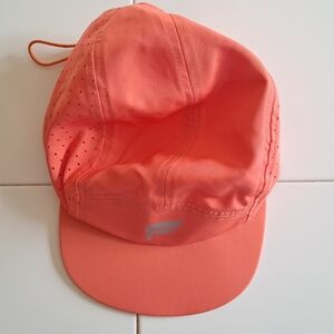 Orange Fabletics Cap Hat One Size Adjustable Draw String Ventilated Sides
